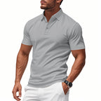 Camiseta masculina de manga curta com gola e secagem rápida