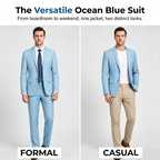 ✨👔60% de desconto + envio gratuito🔥Conjunto de fato de negócios de corte moderno, 2 peças, para homem