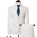 ✨👔60% de desconto + envio gratuito🔥Conjunto de fato de negócios de corte moderno, 2 peças, para homem