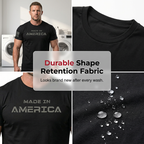 T-shirt de gola redonda para homem com modelagem atlética