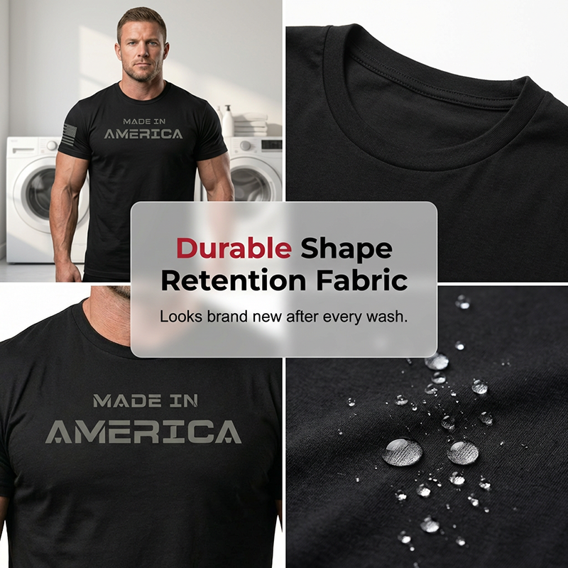 T-shirt de gola redonda para homem com modelagem atlética
