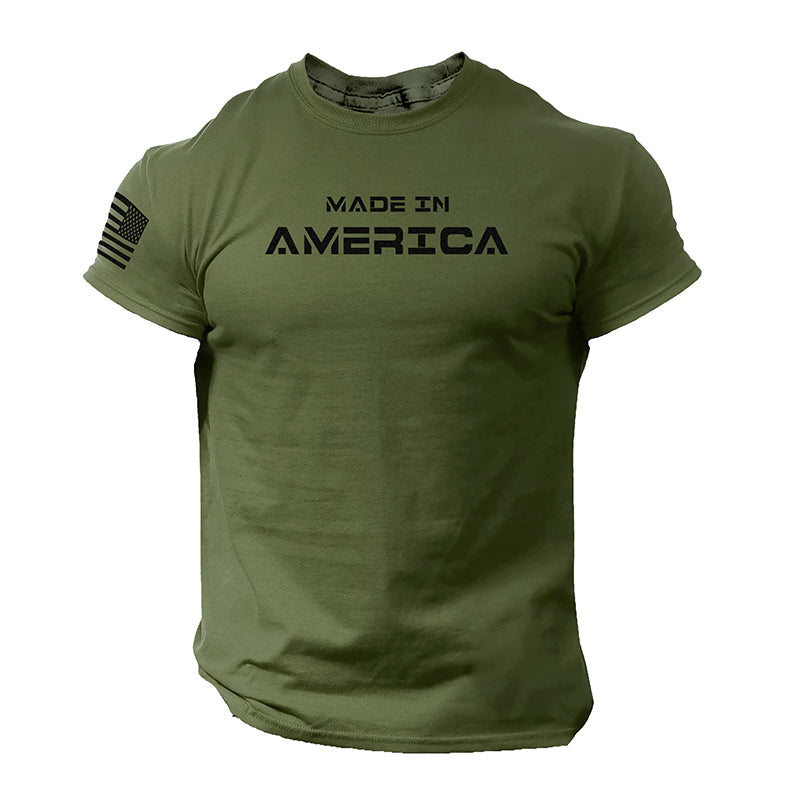 T-shirt de gola redonda para homem com modelagem atlética