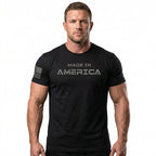 T-shirt de gola redonda para homem com modelagem atlética