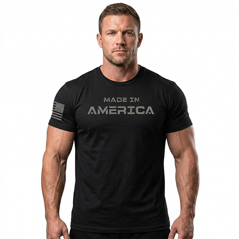 T-shirt de gola redonda para homem com modelagem atlética