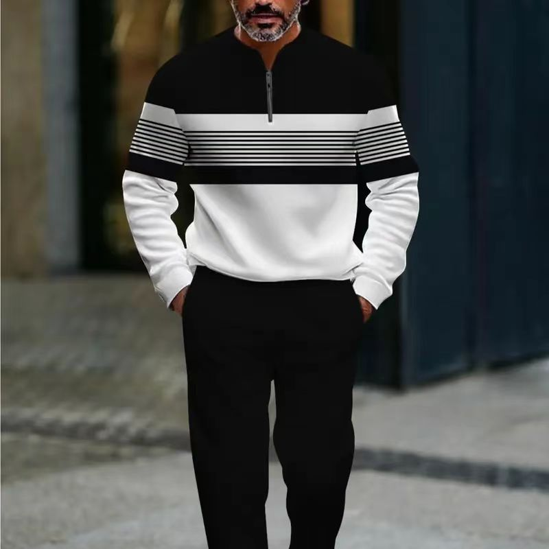 Conjunto de homem com estampado gráfico – camisola e calças