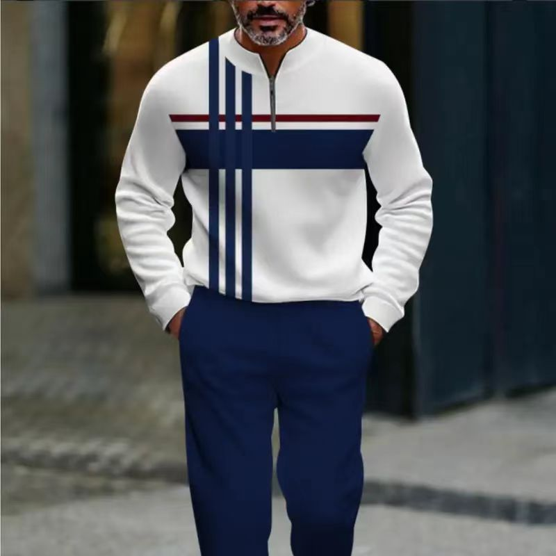 Conjunto de homem com estampado gráfico – camisola e calças