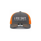 Boné trucker com parte traseira em rede e bordado “I Fix Shit”