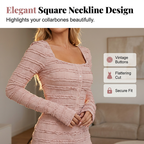 👗 50% DESCONTO AGORA! 💕 Vestido Maxi com Decote Quadrado – Caimento Perfeito, Tecido Macio e Ideal para Qualquer Ocasião 🌸