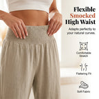 Calça de fato de treino estilo boho com folhos para mulher