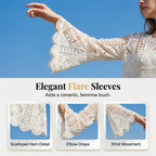 Blusa de mulher em renda com inspiração vintage.