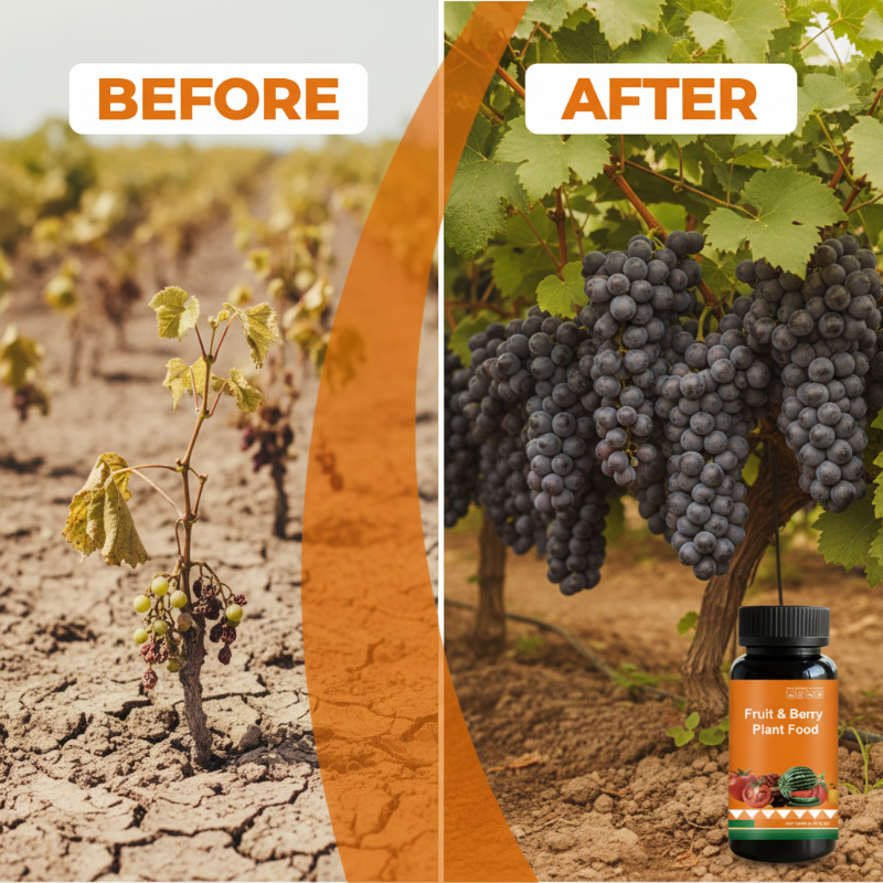Fertilizante para plantas de frutos e bagas
