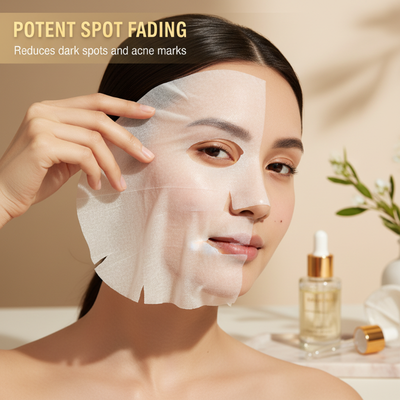 Máscara facial iluminadora e hidratante para correção de manchas.