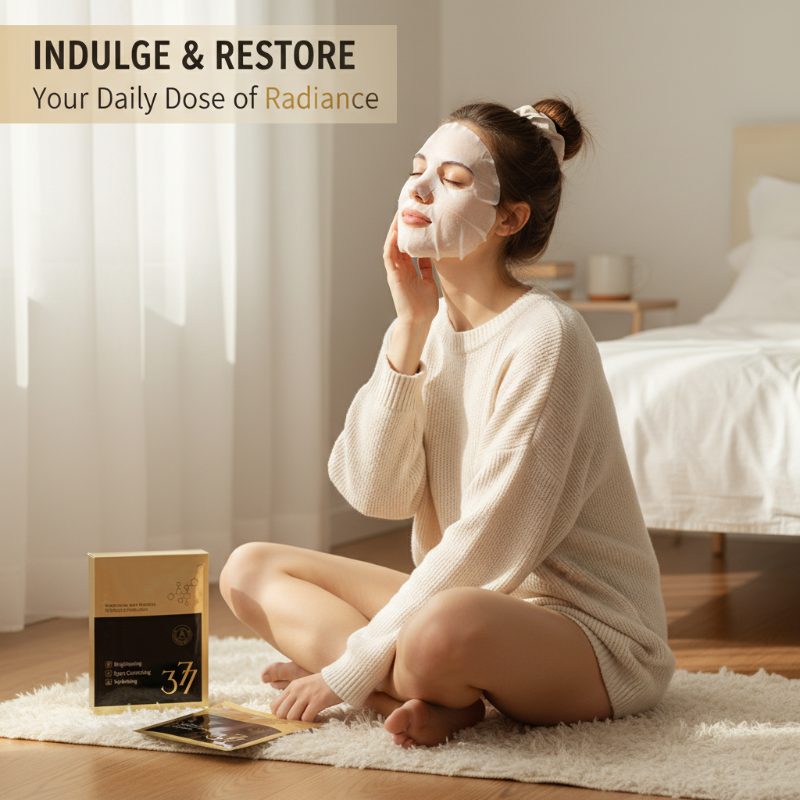 Máscara facial iluminadora e hidratante para correção de manchas.