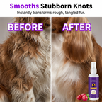 Spray para desembaraçar o pelo de cães e gatos